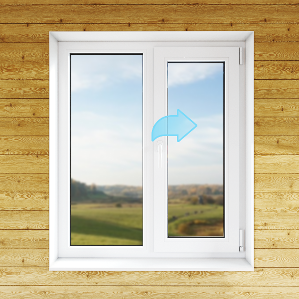 Окно двустворчатое 1000*1160 мм, поворотное
