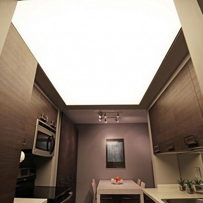 Потолок со светопрозрачным полотном