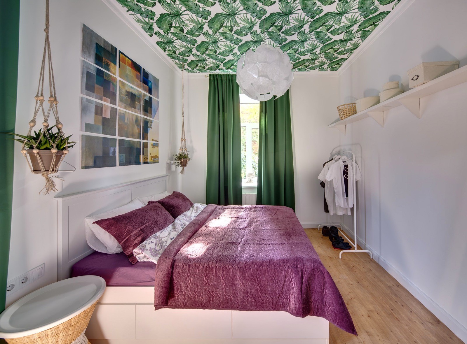 Натяжной потолок с фотопечатью в эко-стиле